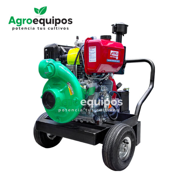 MOTOBOMBA ALTA PRESIÓN 3X3 CON BASE NUEVA Y MOTOR PETROLERO DE 13 HP