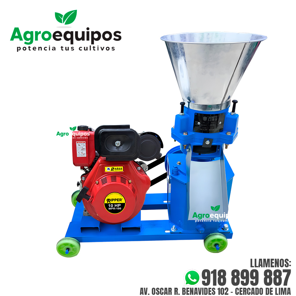 PELETIZADORA DIESEL 120KG-H MOTOR RIPPER DE 10HP PELETIZADORA DIESEL 120KG/H MOTOR RIPPER DE 10HP