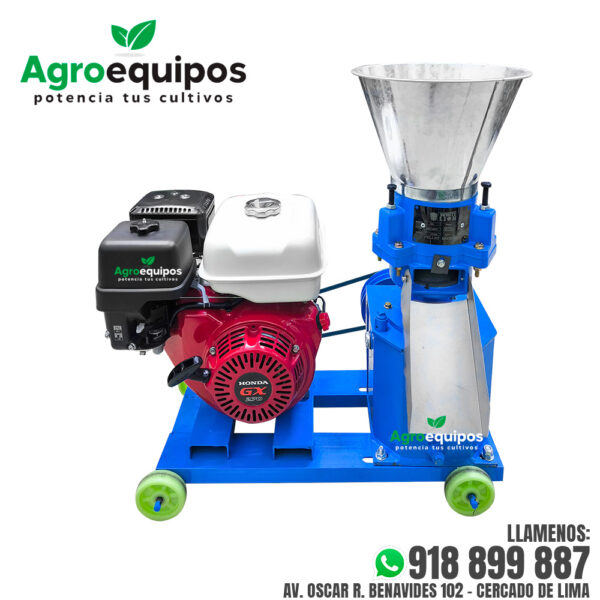 PELETIZADORA GASOLINERA DE 120KG/H MOTOR HONDA GX270 DE 9 HP