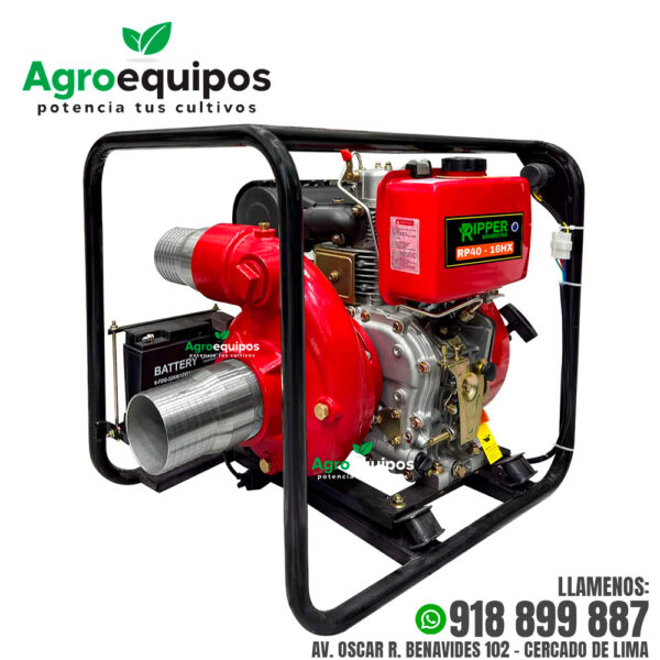 MOTOBOMBA PETROLERA ALTA PRESIÓN RIPPER RP40-16HX DE 4 PULGADAS