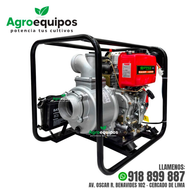 MOTOBOMBA PETROLERA AUTOCEBANTE RIPPER RA40P-10HP DE 4 PULGADAS